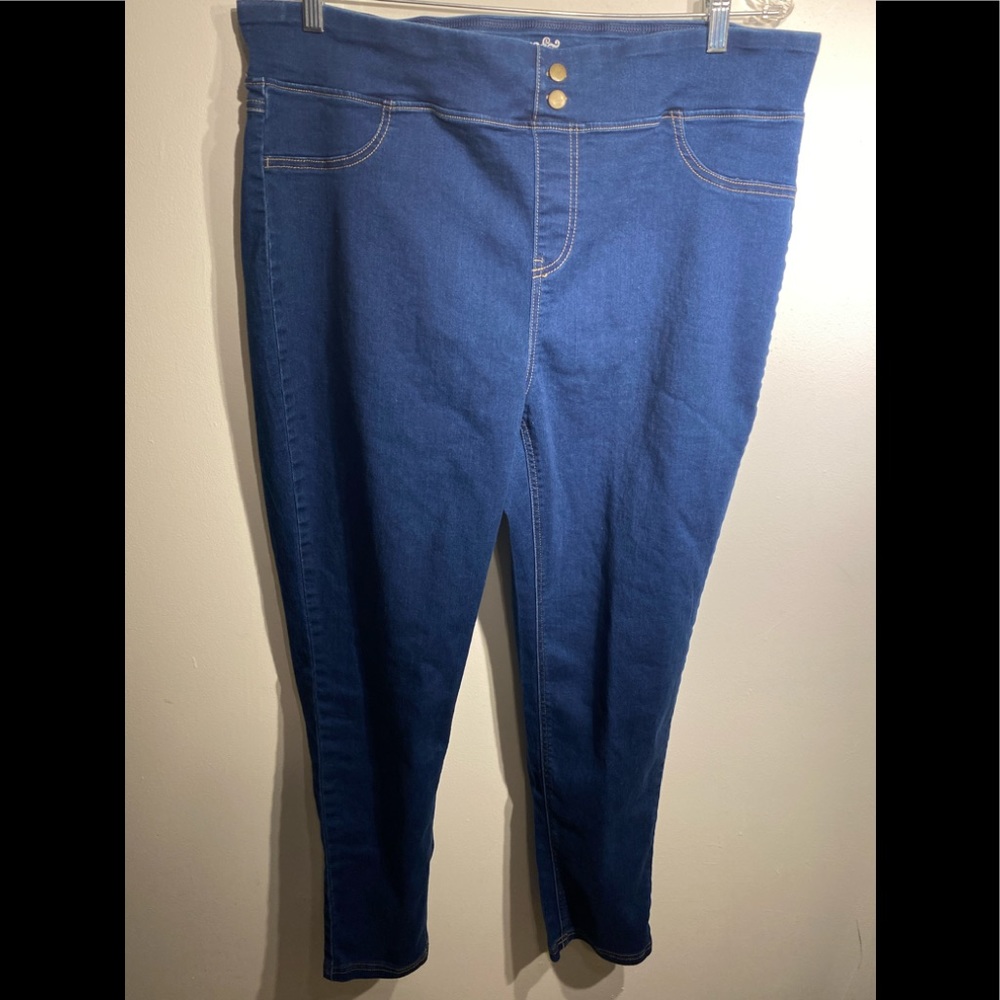 Terra & sky pull on stretchy jeans size 1x (16/18)